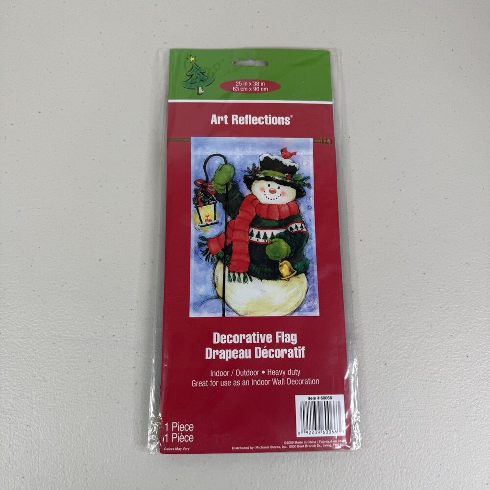 Art‎ Reflections Snowman Garden Flag 25x38 Winter Holiday Christmas Decorative